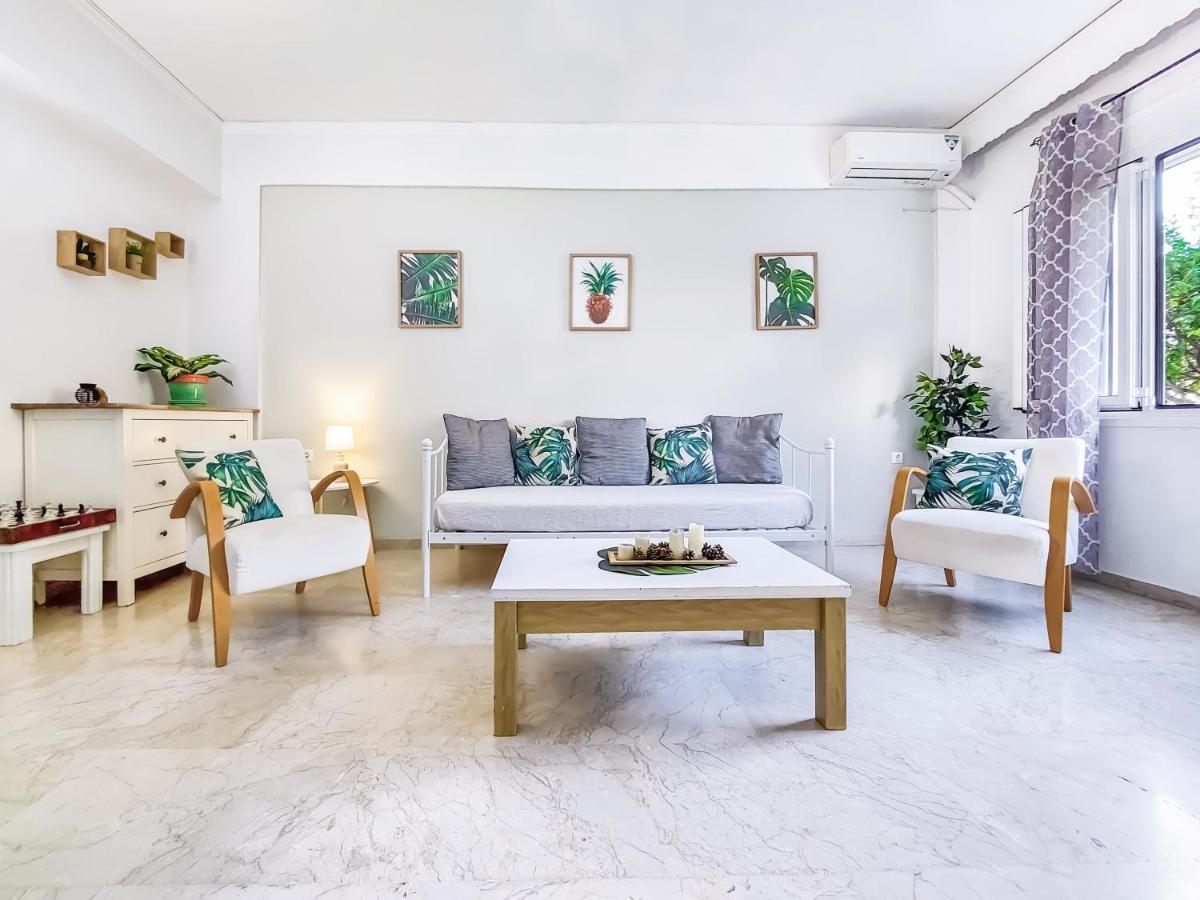 Apartemen 100 m² dengan 2 kamar tidur dan 1 kamar mandi pribadi di Heraklion Bagian luar foto
