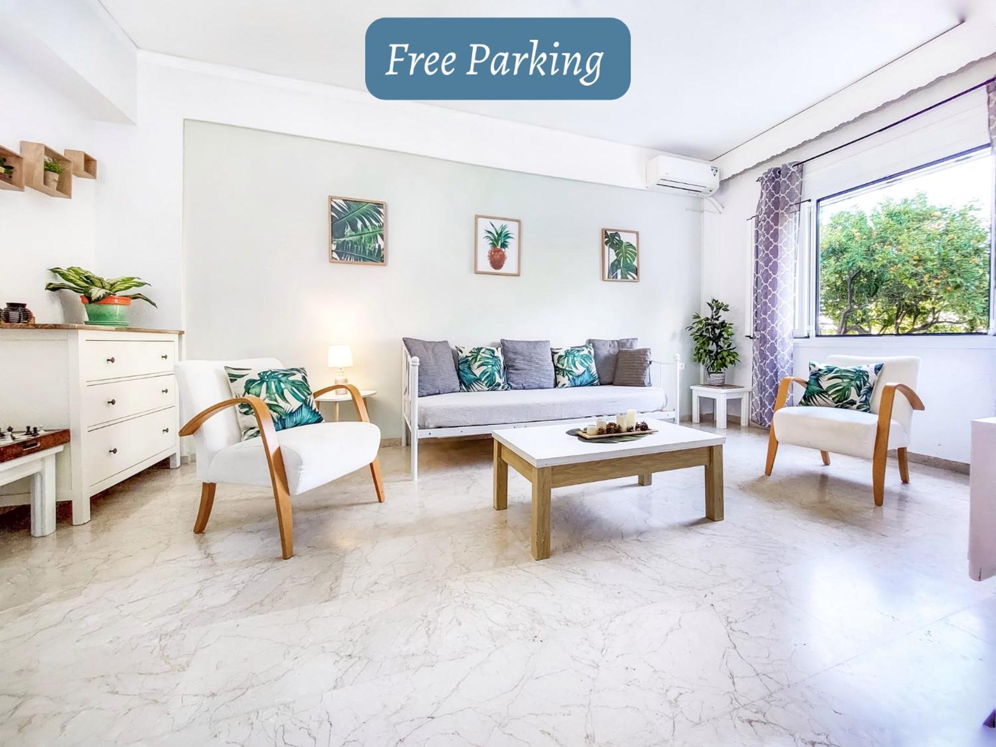 Apartemen 100 m² dengan 2 kamar tidur dan 1 kamar mandi pribadi di Heraklion Bagian luar foto