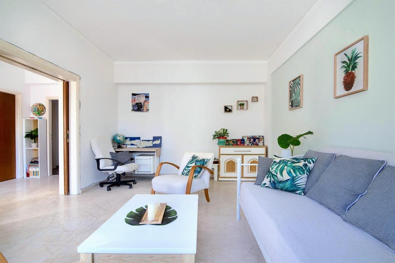 Apartemen 100 m² dengan 2 kamar tidur dan 1 kamar mandi pribadi di Heraklion Bagian luar foto